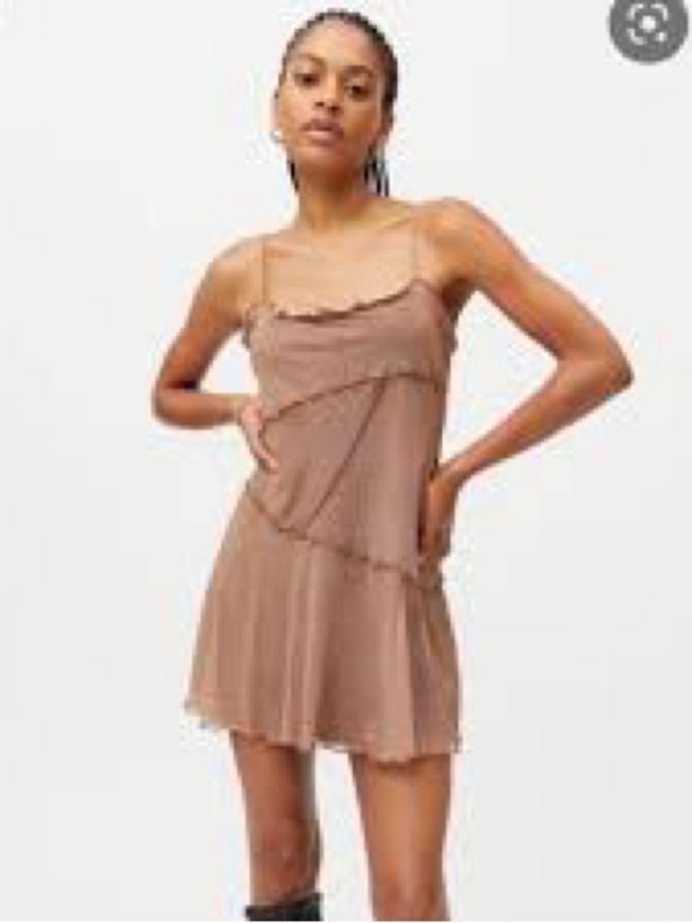 Urban Outfitters Brown Layered Slip Dress
